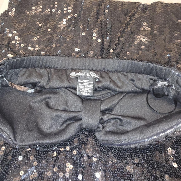 Rachel & Chloé Black Sleeveless Sequins Strerch Dress Size Large - Picture 9 of 9